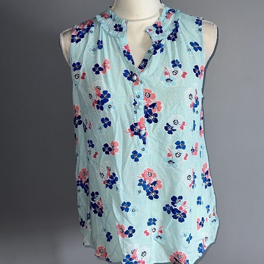 Talbots Ruffle Trim Shell Top! - Picture 14 of 14